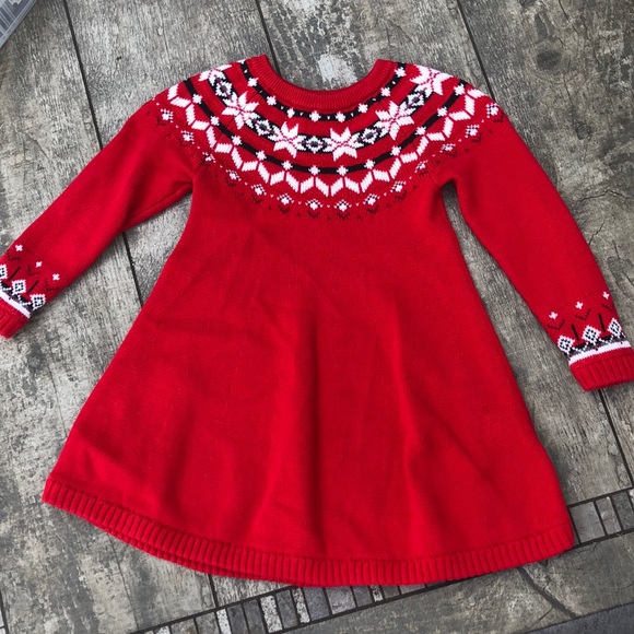Hanna Andersson Other - Hanna Andersson Holiday Sweater Dress Girls Sz 100